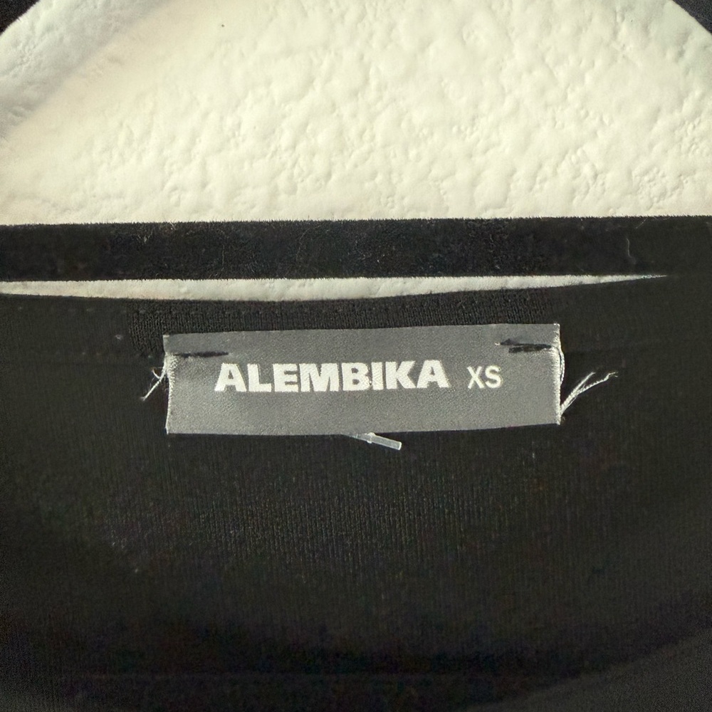 Alembika Black Top with Metallic Bronze Trim - Picture 3 of 16